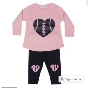 Pink and Black Heart Football Outfit